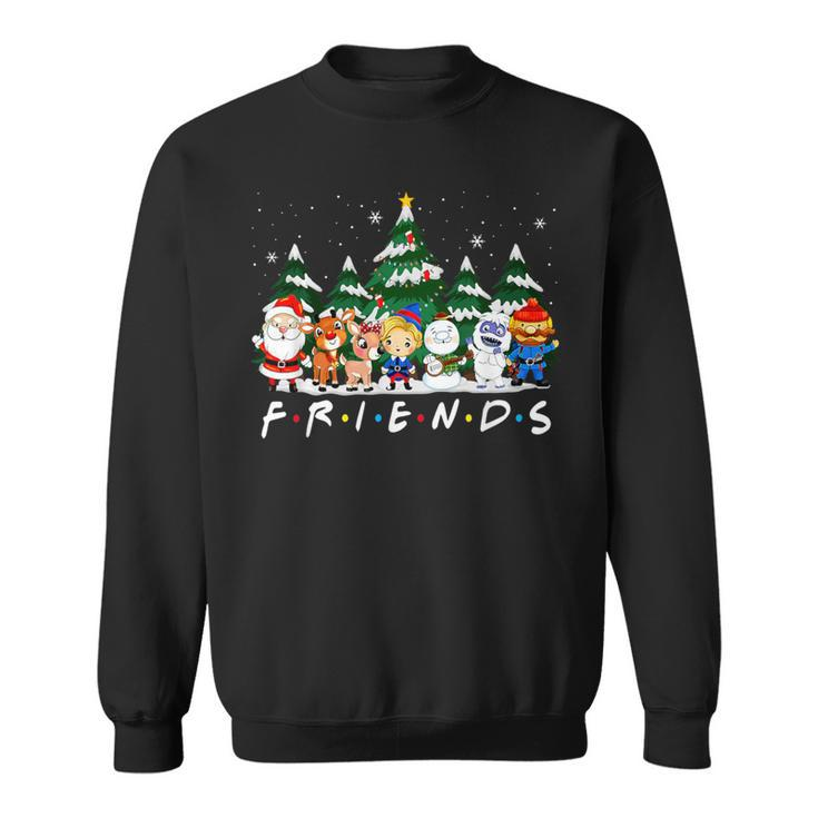 Friends Christmas Santa Rudolph Snowman Family Pajama Xmas Sweatshirt