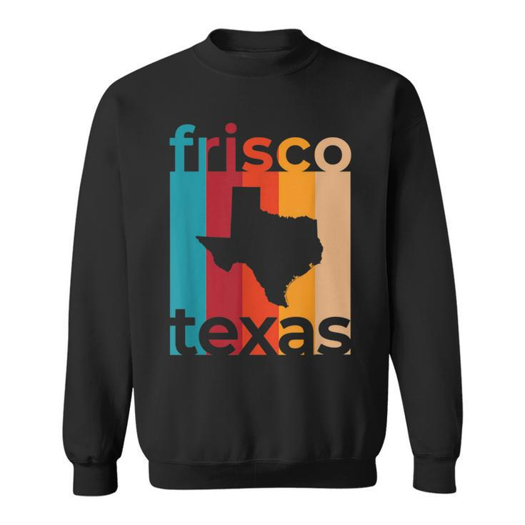 Frisco Texas Vintage Tx Retro Repeat Cutout Sweatshirt