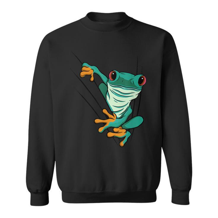 Frog Animal Motif Animal Print Frog Sweatshirt