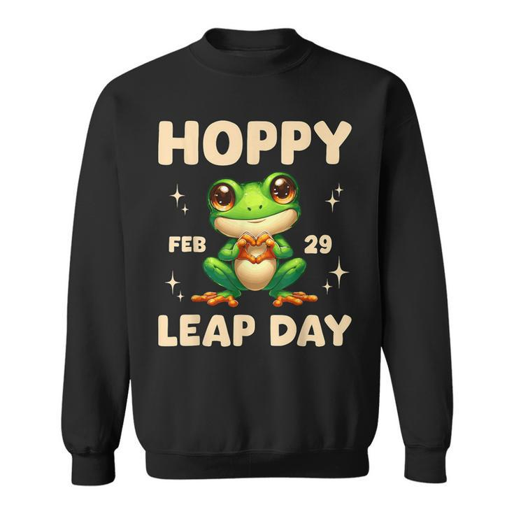 Frog Hoppy Leap Day February 29 Birthday Leap Year Leap Day Sweatshirt