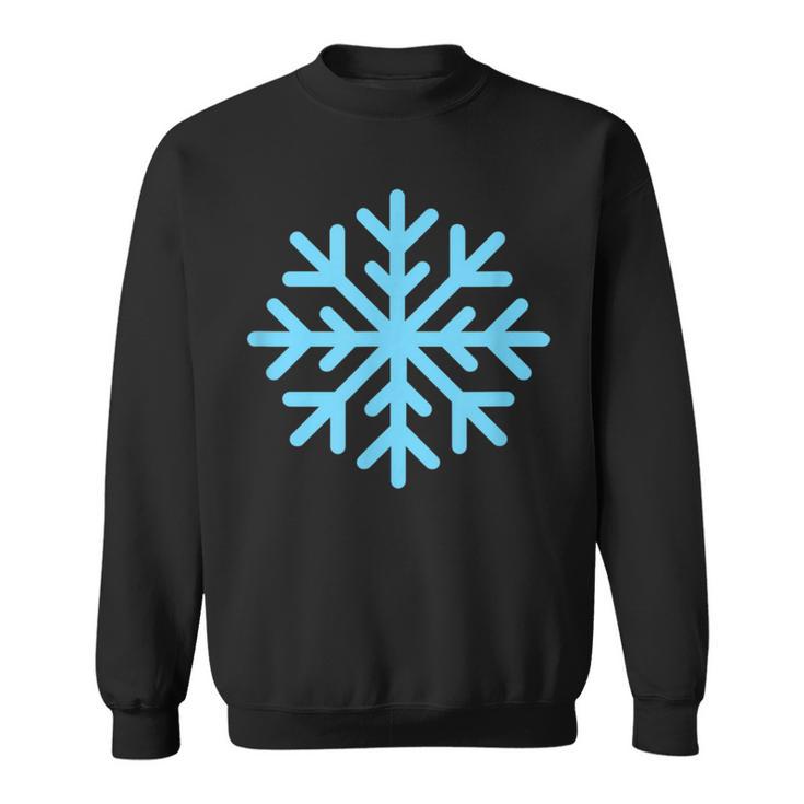 Frosty Blue Snowflake Snowboarding & Skiing Sweatshirt