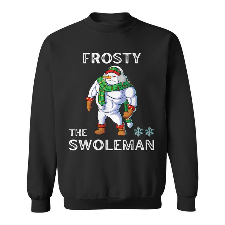 Frosty The Swoleman Fitness Gym Training Christmas Sweatshirt