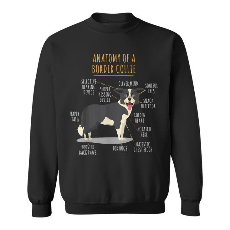 Anatomy Of A Border Collie Intelligent Dog Breed Sweatshirt