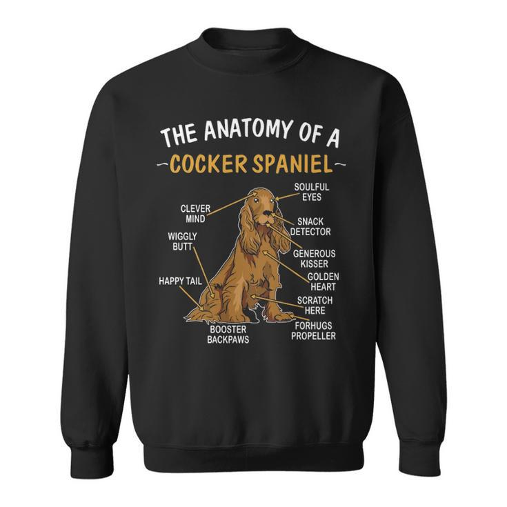 Anatomy Of A Cocker Spaniel For Dog Lovers Sweatshirt