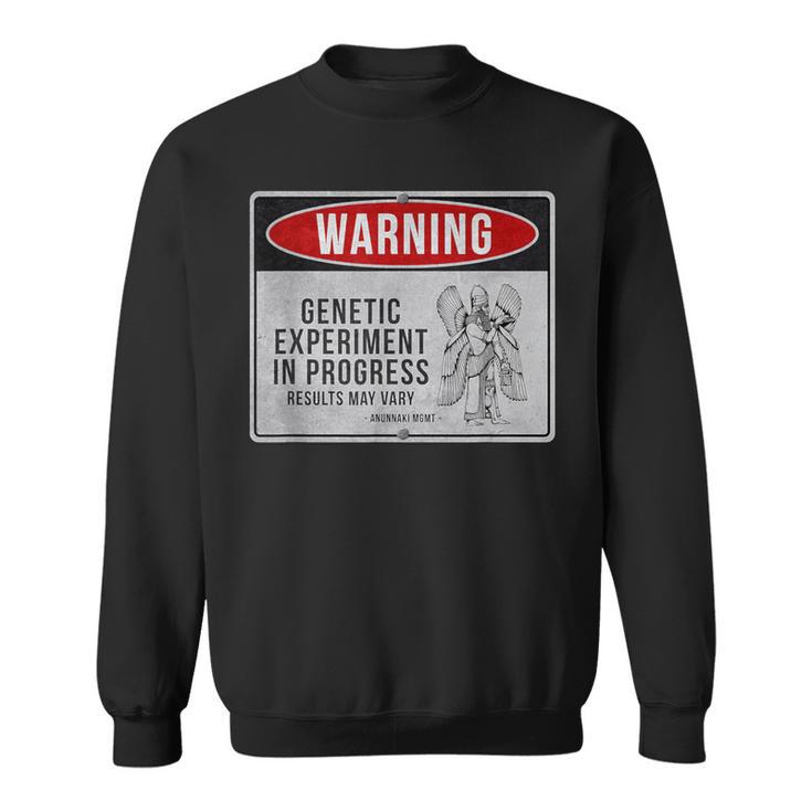 Anunnaki Warning Sign Genetic Experiment In Progress Sweatshirt