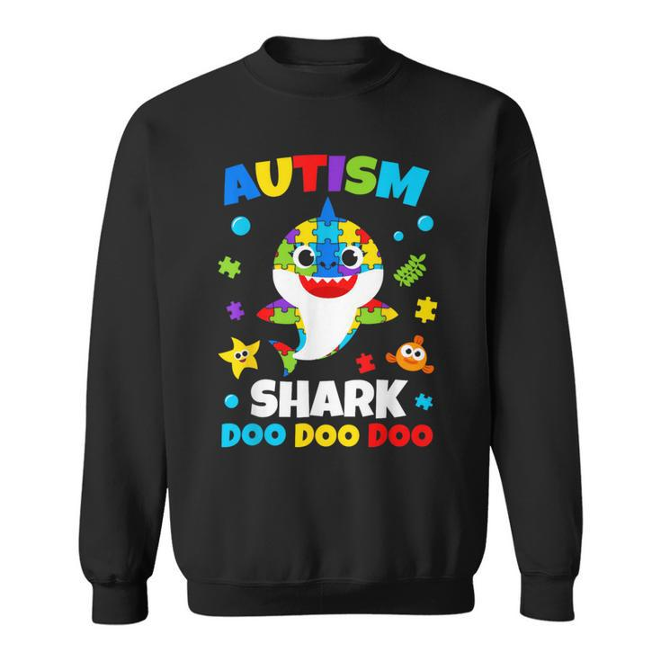Autism Shark Puzzle Awareness Day Cute For Boys Girls Sweatshirt