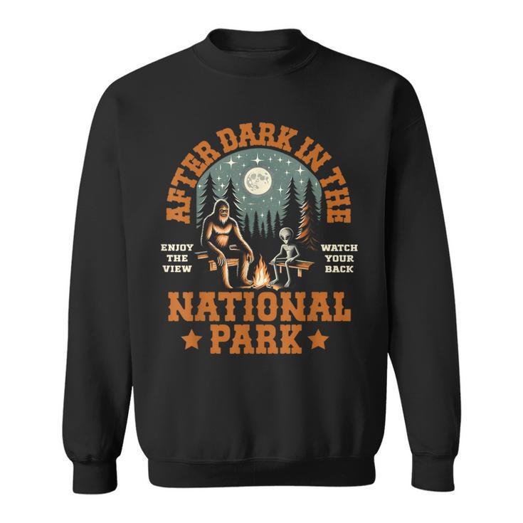 Bigfoot Sasquatch Alien National Park Sweatshirt