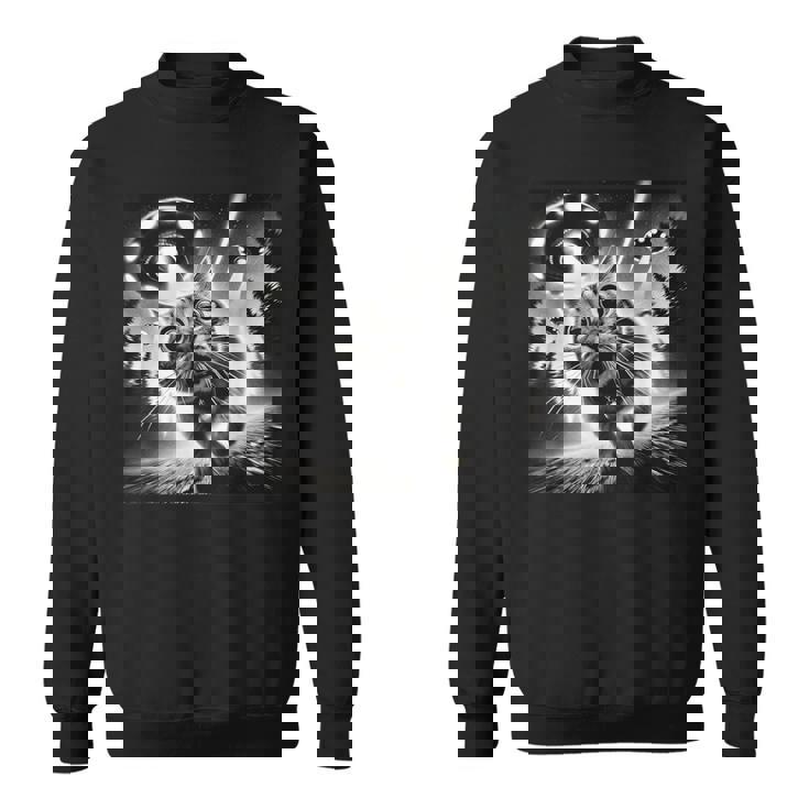 Cat Ufo Alien Cat Graphic Women Sweatshirt