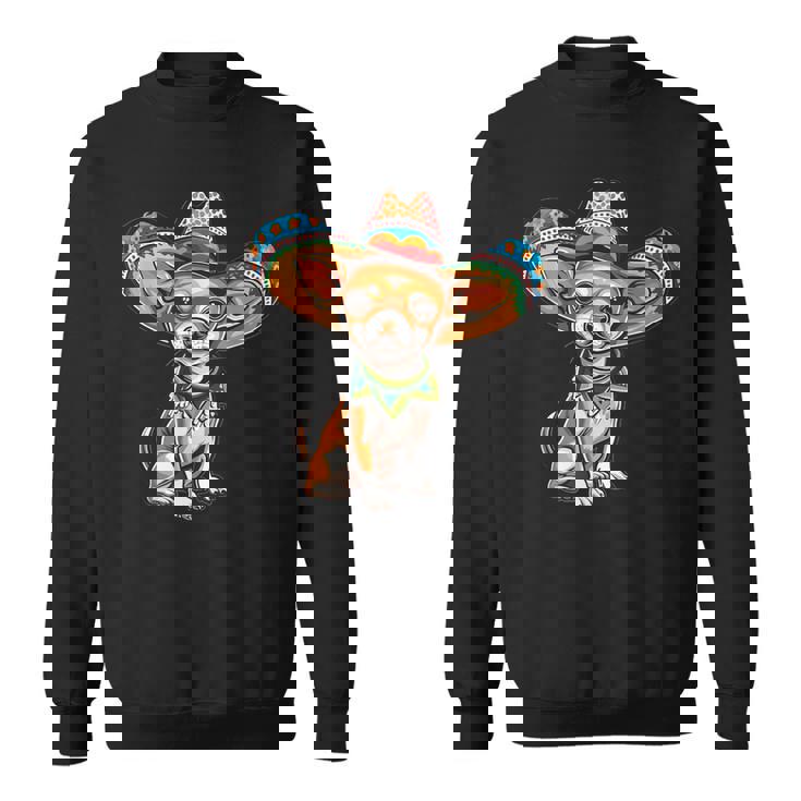 Cinco De Mayo Chihuahua Graphic Sweatshirt