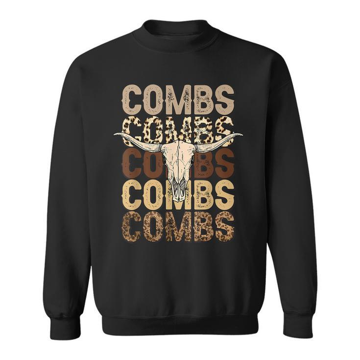 Combs Country Music Western Cow Skull Cowboy Sweatshirt