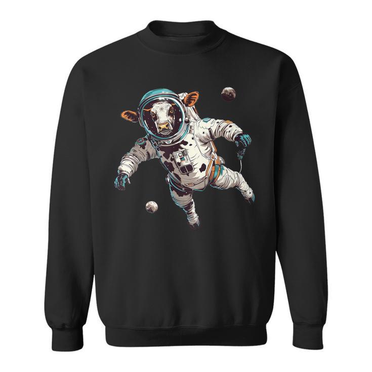 Cow Astronaut In Space Sweatshirt