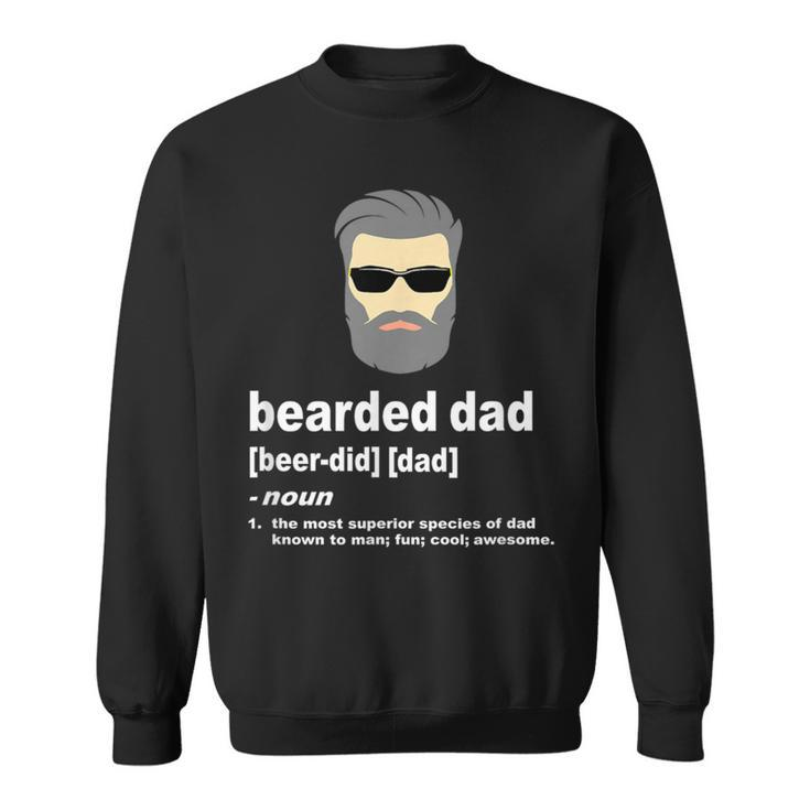 Dad Bearded Dad Silver Fox Or Gray Hair Sweatshirt