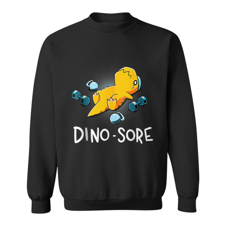 Dinosaur Workout Gym Fitness Lifting Cute Dino Sore Sweatshirt