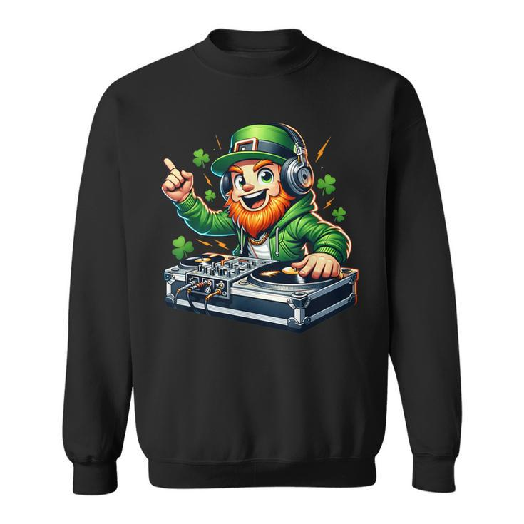 Dj Leprechaun St Patrick's Day Party Mixer Sweatshirt