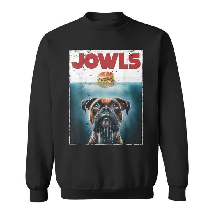 Drooling Boxer Jowls Fawn Dog Mom Dog Dad Burger Sweatshirt