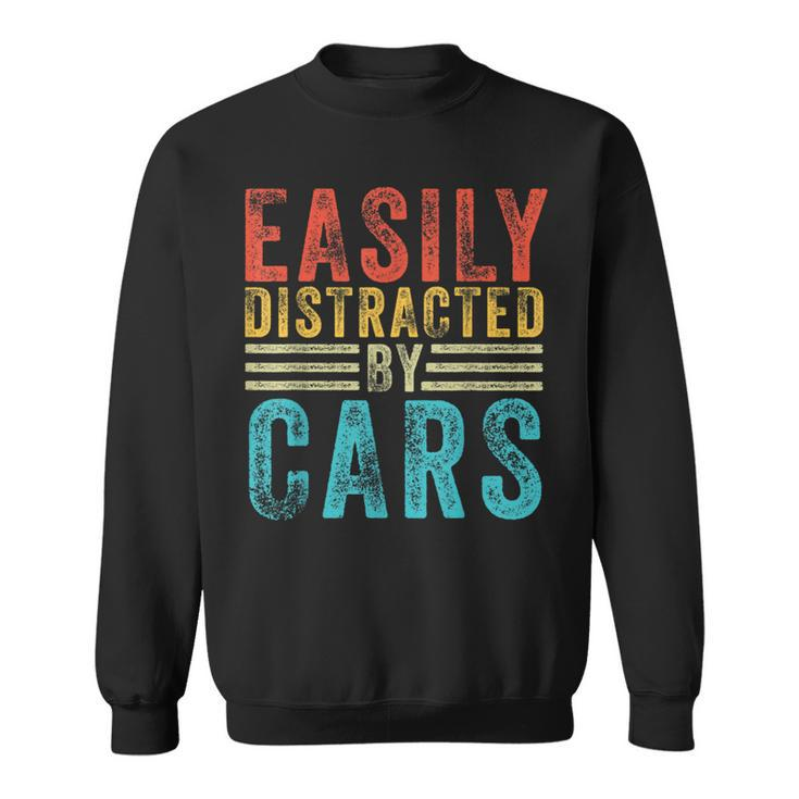 Easily Distracted By Cars Auto Mechanic Racing Car Sweatshirt