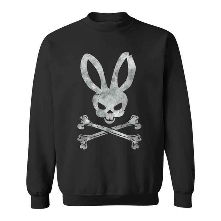 Easter Bunny Skull Crossbones Egg Hunt Easter Day Sweatshirt
