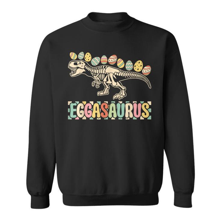 Eggasaurus EasterRex Dinosaur Egg Hunt 2024 Graphic Sweatshirt