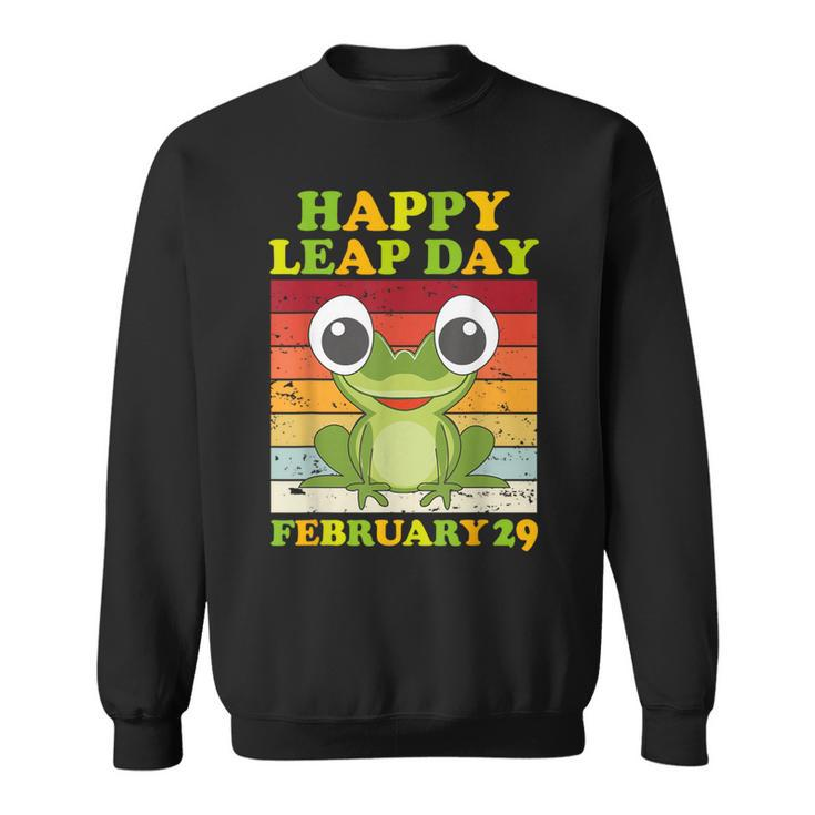 Frog Happy Couple Leap Day February 29 Leap Birthday Sweatshirt