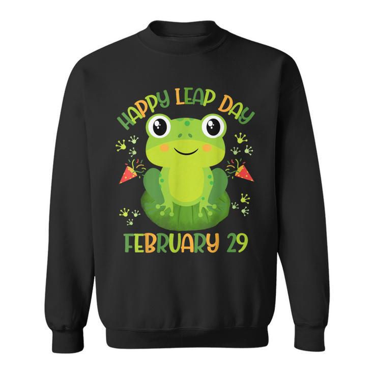 Frog Happy Leap Day February 29 Birthday Leap Year Sweatshirt