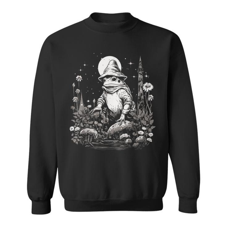 Frog Wizard Cottagecore Mushroom Sweatshirt