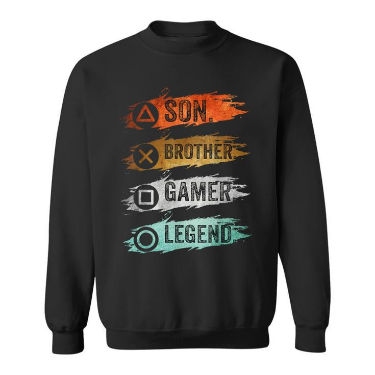Gamer Vintage Video Games For Boys Brother Son Sweatshirt