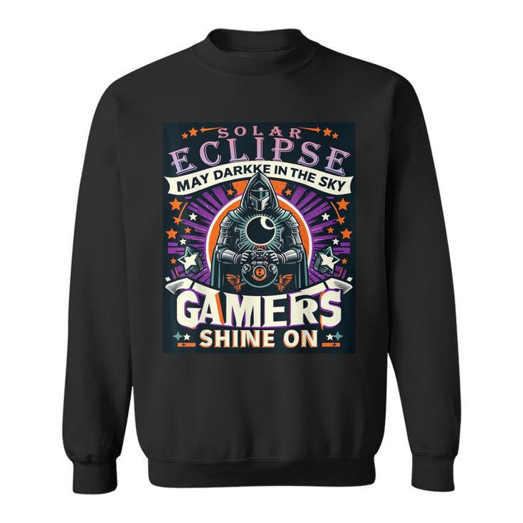 Gamers For Solar Eclipse For Gamer Boy And Girl Sweatshirt