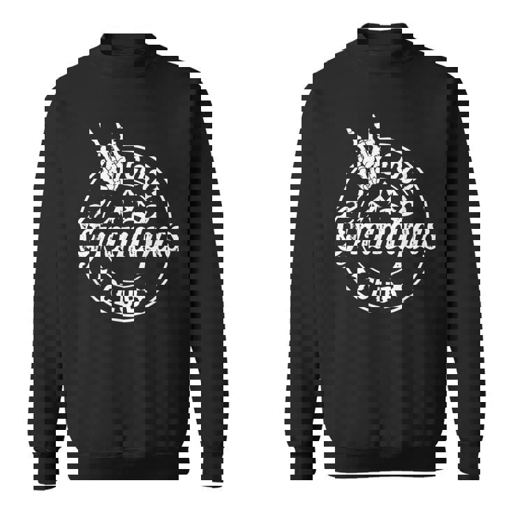 Grandpa Fathers Day Cool Grandpas Club Skeleton Hand Sweatshirt