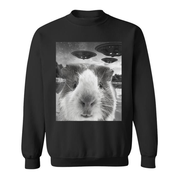 Guinea Pig Selfie With Ufos For Guinea Pig Lover Sweatshirt