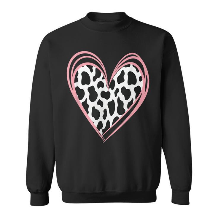 Heart Shaped Cow For Cow Lovers Happy Valentine's Day Sweatshirt