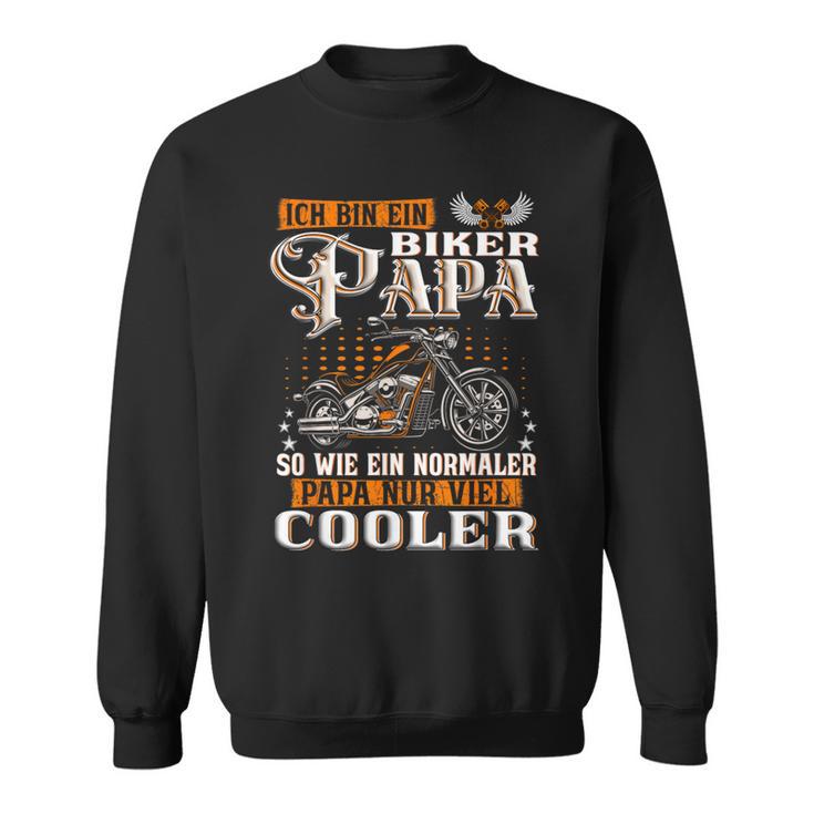 Ich Bin Ein Biker Papa Slogan Motorcycle Sweatshirt