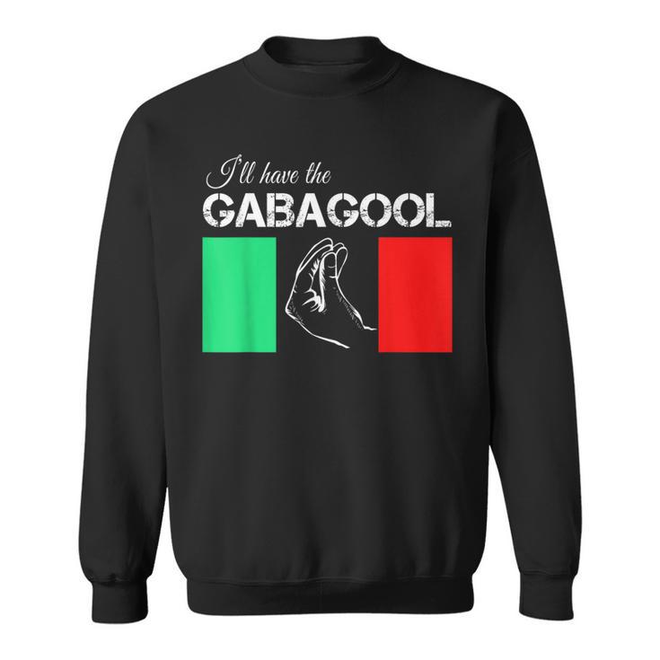 Italiano Gabagool Capicola Italian Slang Italy Flag Sweatshirt