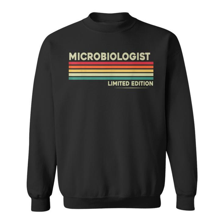 Microbiologist Birthday Worker Job Tittle Vintage Sweatshirt