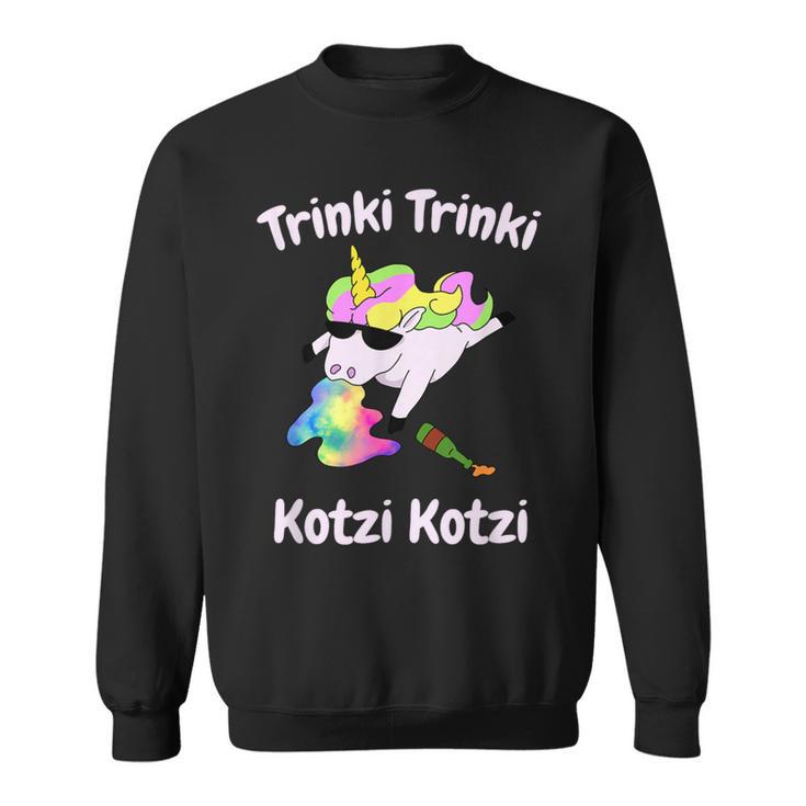 Party Unicorn Saufen Trinki Kotzi Sweatshirt