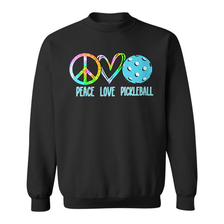 Pickleball Retired Ladies Peace Love Pickleball Sweatshirt