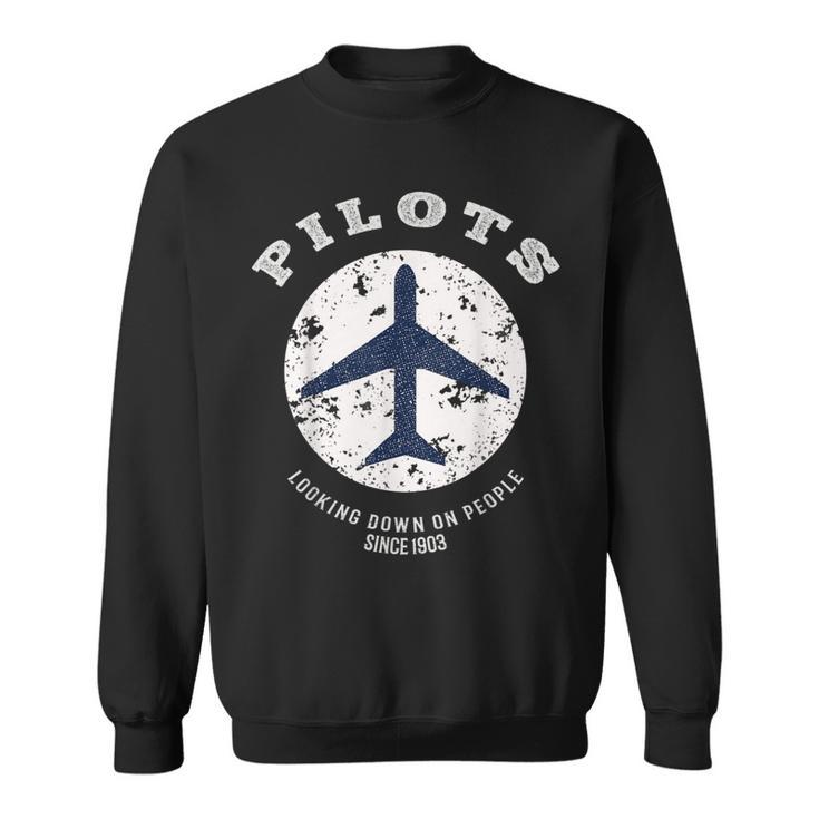 Pilot Quote Retro Airplane Vintage Aircraft Aviators Sweatshirt