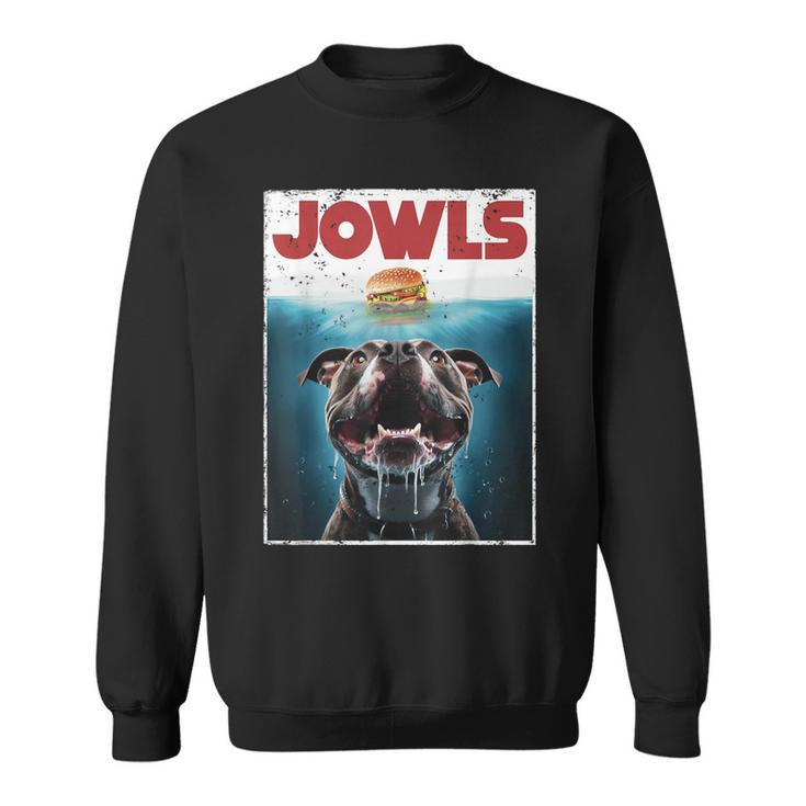 Pittie Pitbull Pit Bull Jowls Burger Bully Dog Mom Sweatshirt