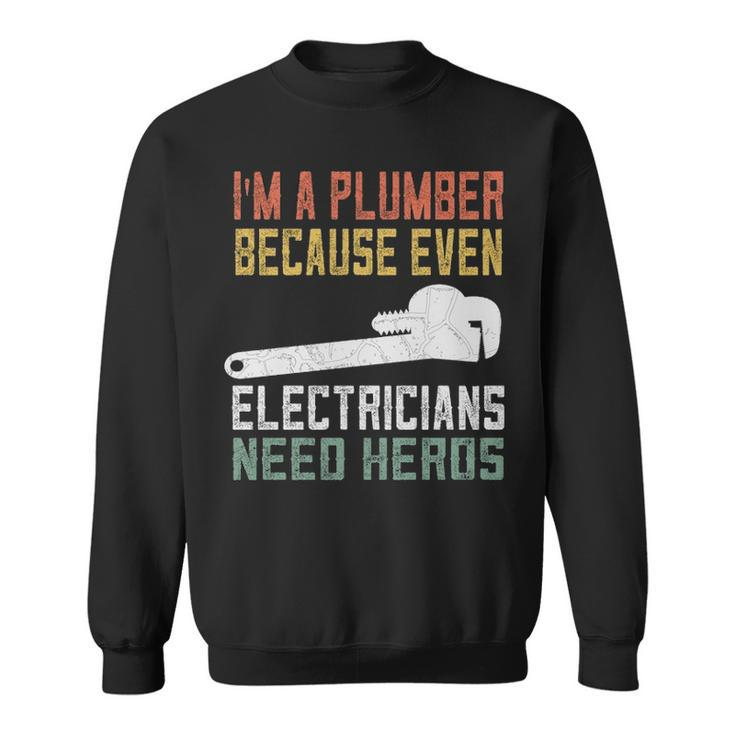 Plumber For Men Retro Plumbing Sweatshirt