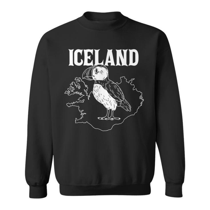 Puffin Bird Iceland Map Puffins Seabirds Lovers Outfit Sweatshirt