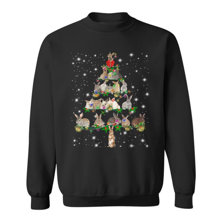 Rabbits Christmas Tree Ornament Decor Sweatshirt