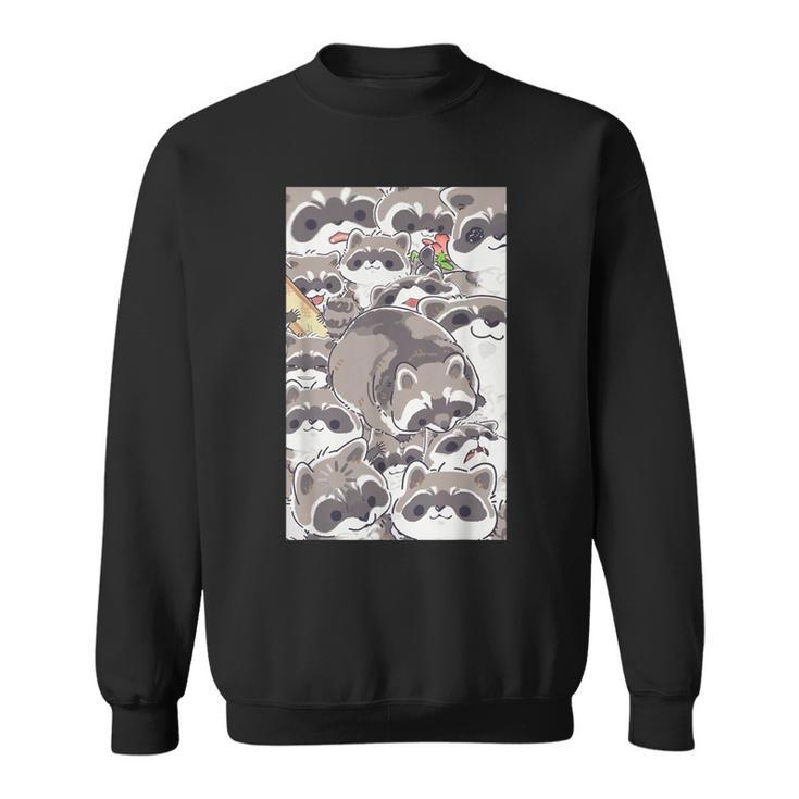 Raccoon Face Cute Pet Forest Animal Sweatshirt