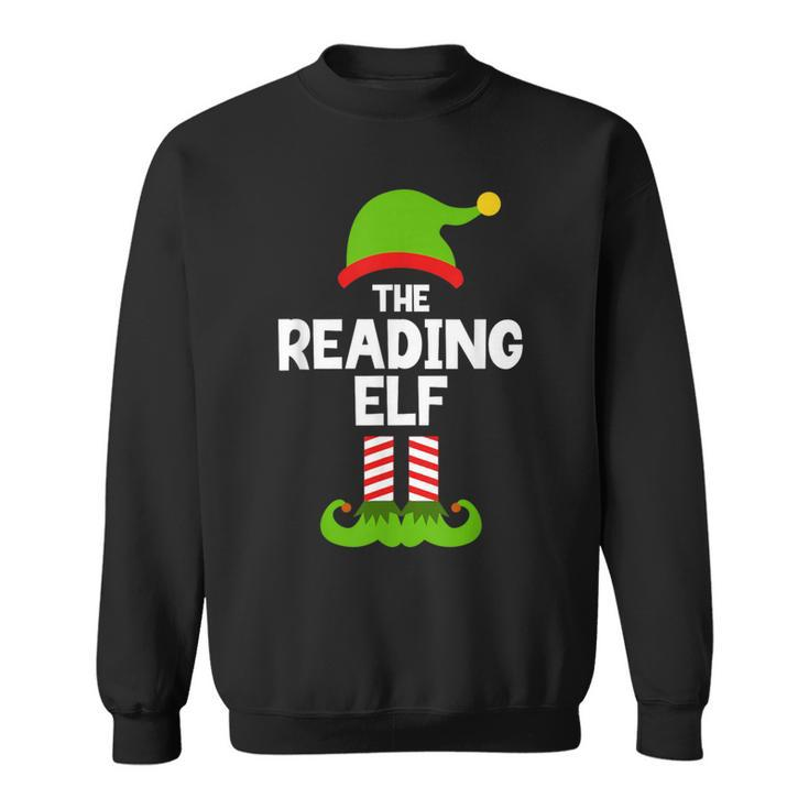 The Reading Elf Christmas Matching Party Book Reader Sweatshirt