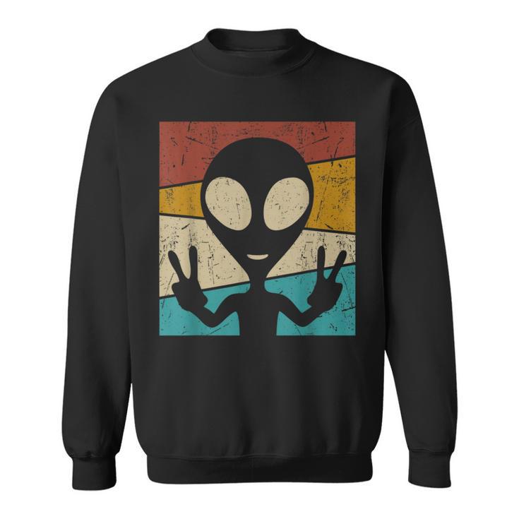 Retro 80'S Style Vintage Ufo Lover Alien Space Sweatshirt