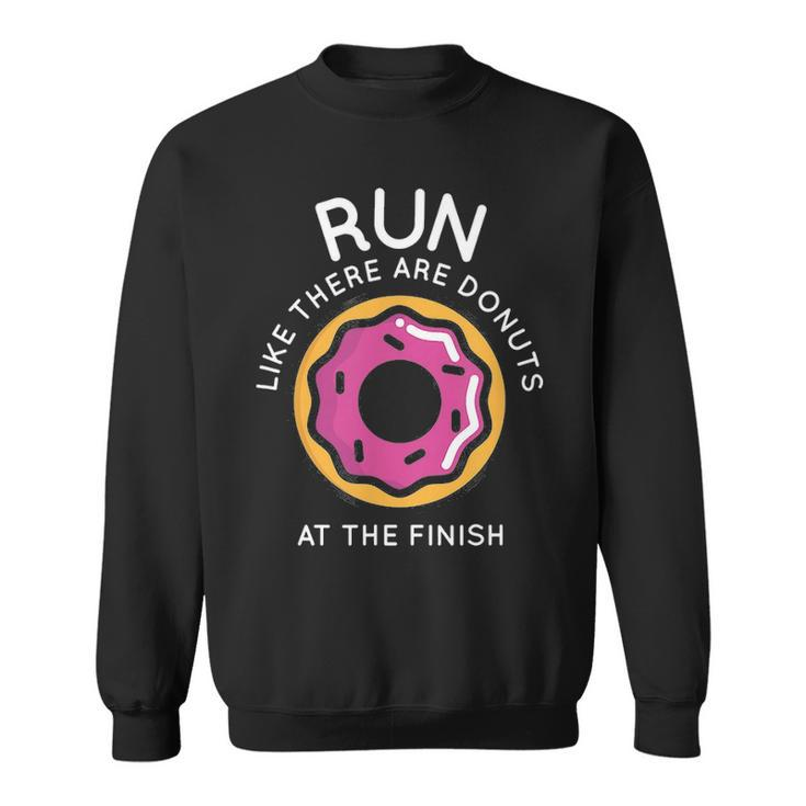 Running Donuts Marathon Mens Motivation Sweatshirt