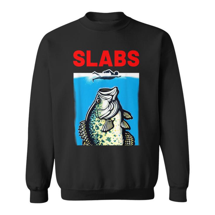 Slab Famous Shark Movie Parody Slabs Crappie Fishing Sweatshirt