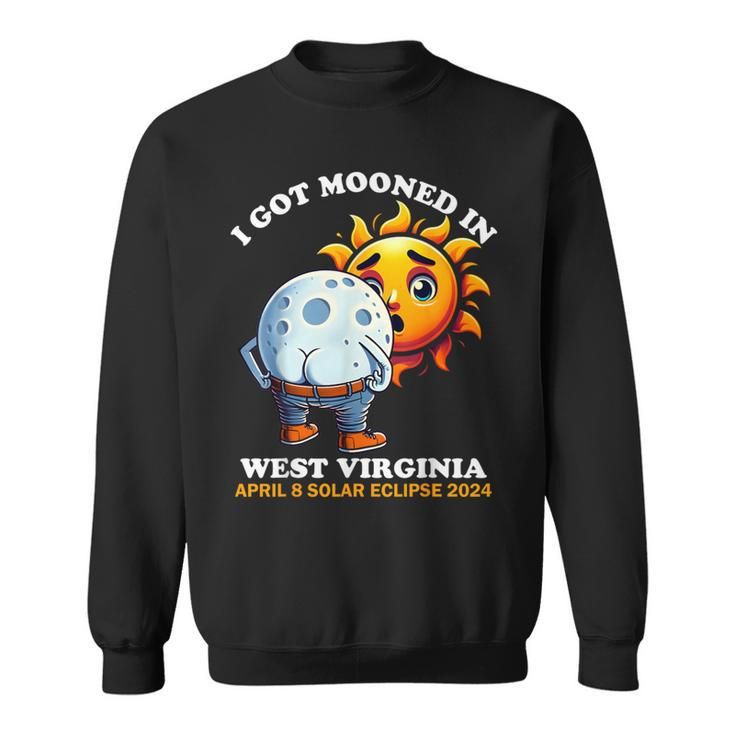 Solar Eclipse West Virginia 2024 Mooned Humor Sweatshirt