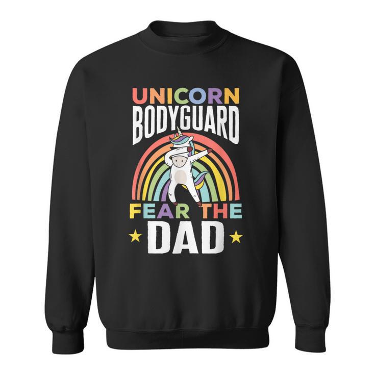 Unicorn Bodyguard Fear The Dad Unicorn Security Men Sweatshirt