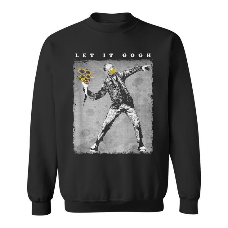 Van Gogh Pun Graphic Let It Gogh Aesthetic Sweatshirt