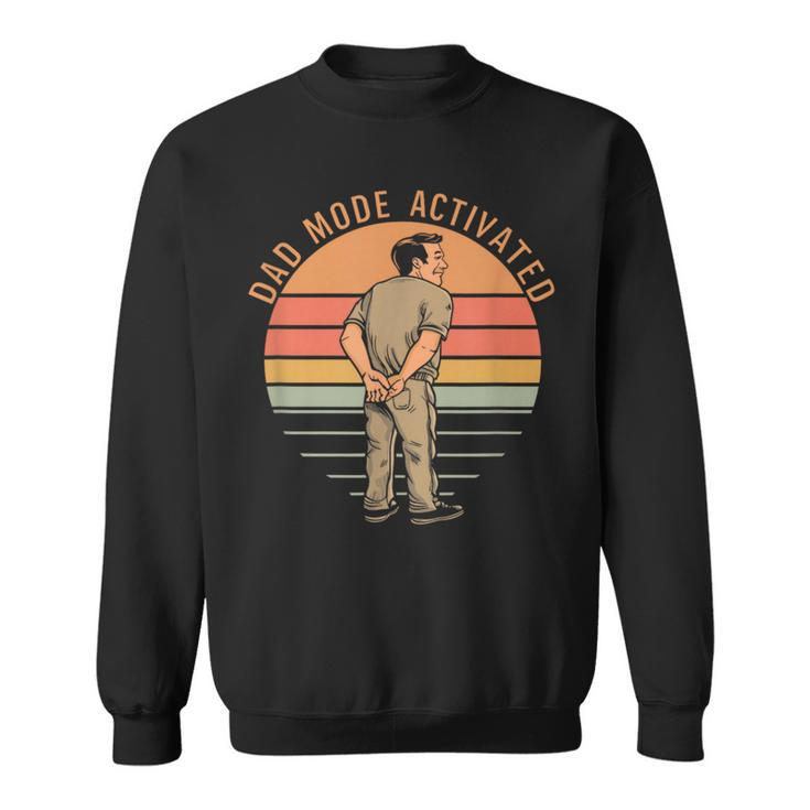 Vintage Retro Dad Mode Activated Quote Father's Day Sweatshirt