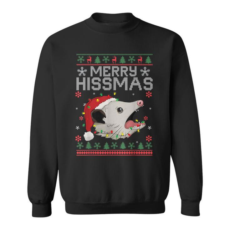 Xmas Merry Hissmas Possum Lovers Opossum Christmas Sweatshirt